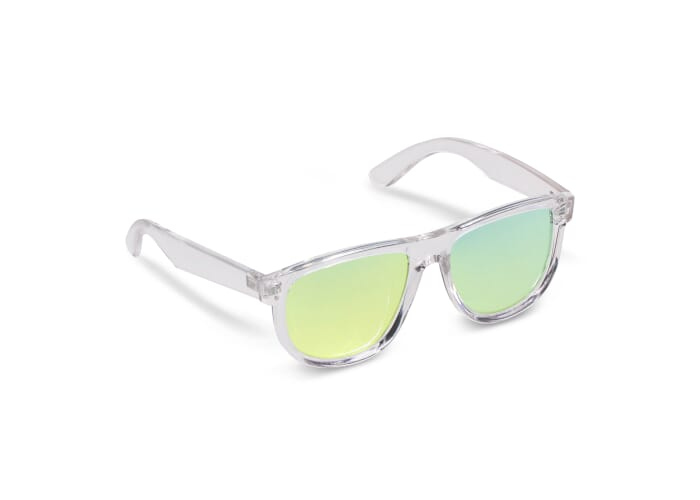 Lunettes de soleil UV400 personnalisables en R-PC Mia Transparent / Jaune